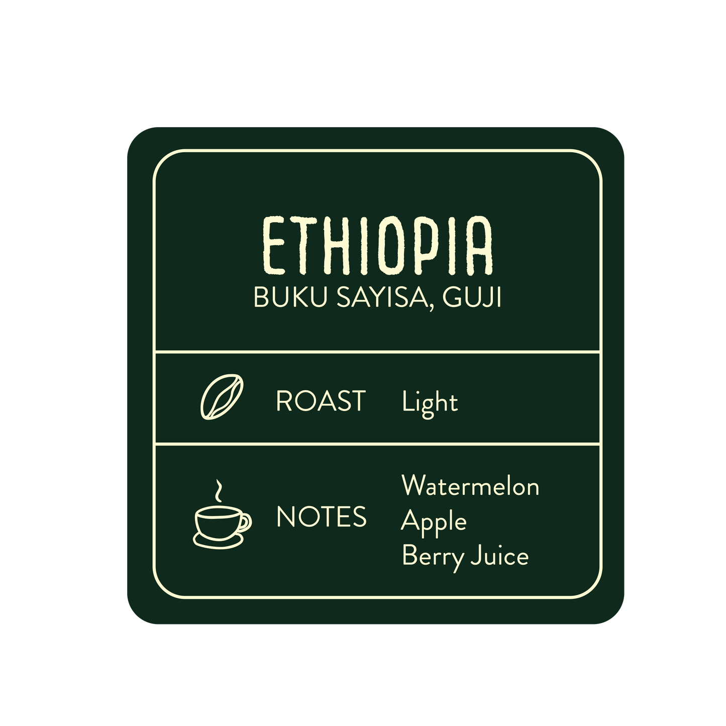 Ethiopia - Buku Sayisa, Guji